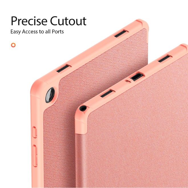 Dux Ducis - Samsung Galaxy Tab A9+ Hülle - Leder Smart Flip Case - Domo Series - pink