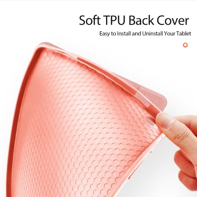 Dux Ducis - Samsung Galaxy Tab A9+ Hülle - Leder Smart Flip Case - Domo Series - pink