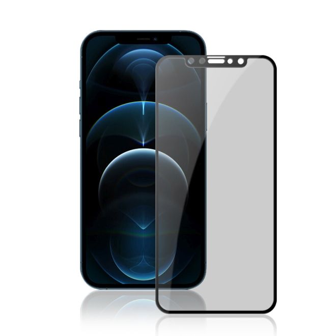 iPhone 12 Privacy Panzerglas 3D Full Cover - Displayschutz (0.33 mm) - schwarz