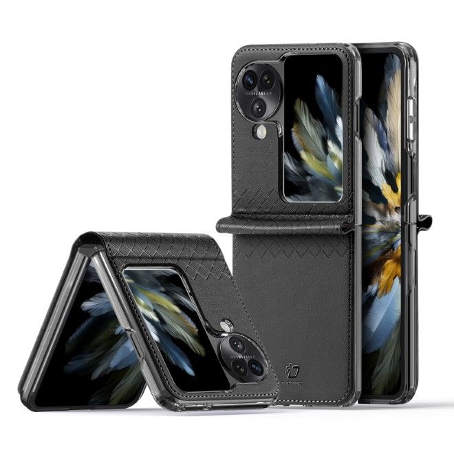 Dux Ducis - Oppo Find N3 Flip Hülle - Leder Case - Bril Series - schwarz