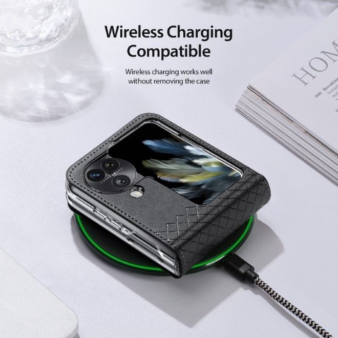 Dux Ducis - Oppo Find N3 Flip Hülle - Leder Case - Bril Series - schwarz