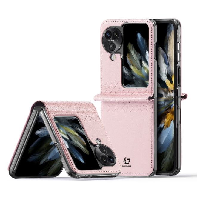 Dux Ducis - Oppo Find N3 Flip Hülle - Leder Case - Bril Series - pink