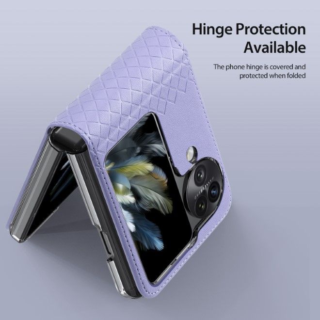 Dux Ducis - Oppo Find N3 Flip Hülle - Leder Case - Bril Series - purpur