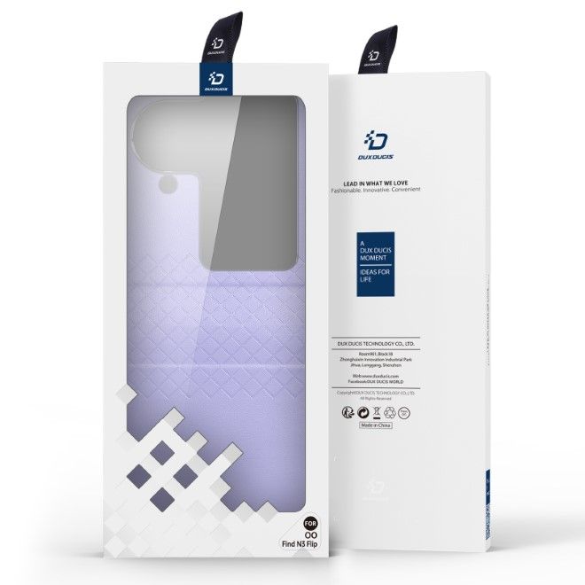 Dux Ducis - Oppo Find N3 Flip Hülle - Leder Case - Bril Series - purpur