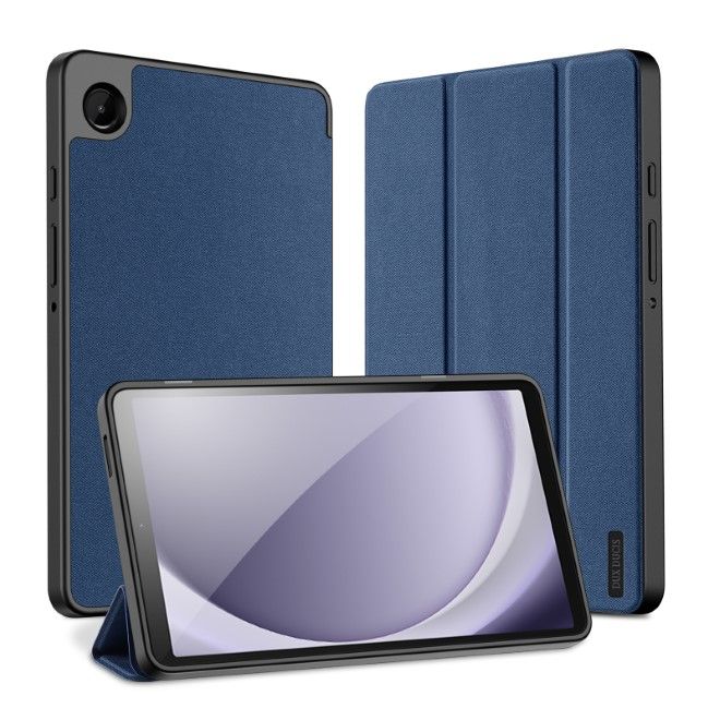 Dux Ducis - Samsung Galaxy Tab A9 Hülle - Leder Smart Flip Case - Domo Series - blau