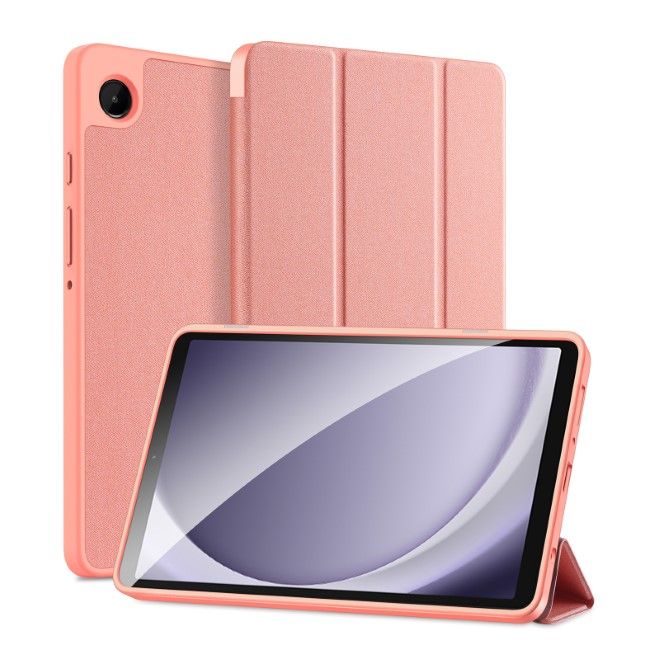 Dux Ducis - Samsung Galaxy Tab A9 Hülle - Leder Smart Flip Case - Domo Series - pink