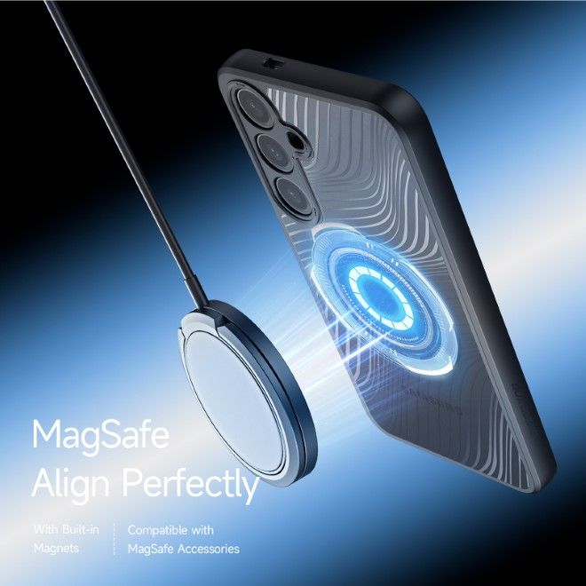 Dux Ducis - Samsung Galaxy S24 Hülle - Hardcase - MagSafe - Aimo Mag Series - schwarz