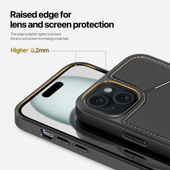 Dux Ducis - iPhone 15 Hülle - PC und TPU Hardcase - Rafi II Mag Series - schwarz