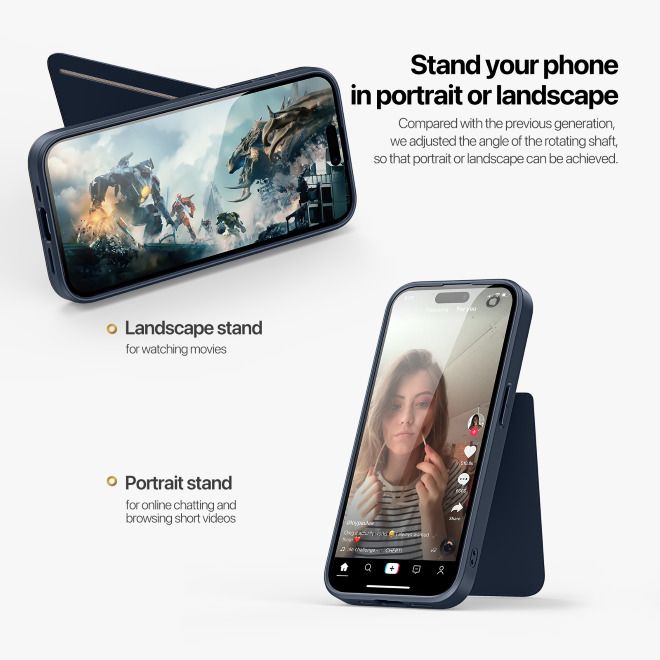 Dux Ducis - iPhone 15 Hülle - PC und TPU Hardcase - Rafi II Mag Series - blau