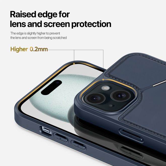 Dux Ducis - iPhone 15 Hülle - PC und TPU Hardcase - Rafi II Mag Series - blau