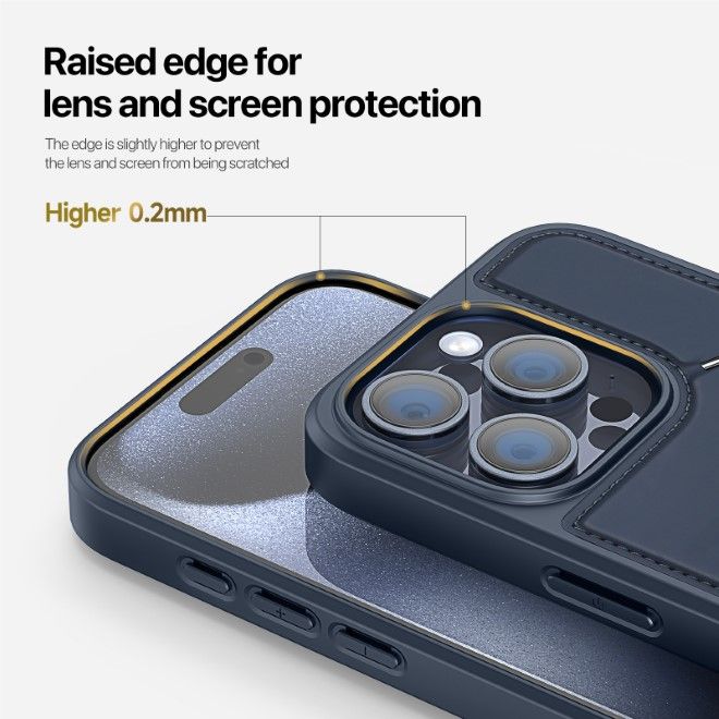 Dux Ducis - iPhone 15 Pro Hülle - PC und TPU Hardcase - Rafi II Mag Series - blau