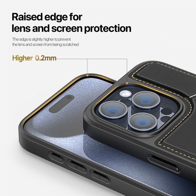 Dux Ducis - iPhone 15 Pro Max Hülle - PC und TPU Hardcase - Rafi II Mag Series - schwarz