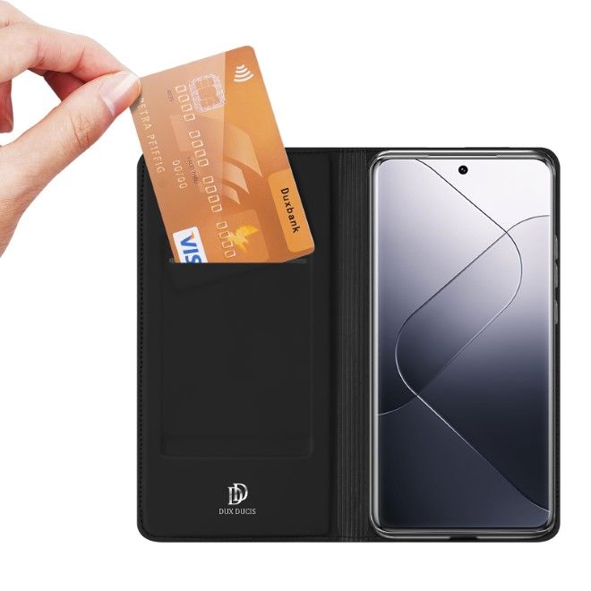 Dux Ducis - Xiaomi 14 Pro Hülle - Handy Bookcover - Skin Pro Series - schwarz