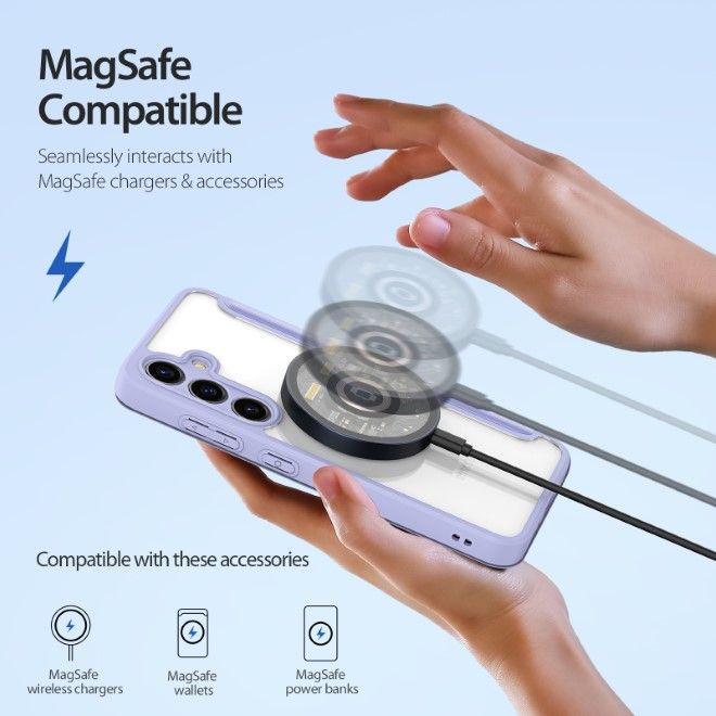 Dux Ducis - Samsung Galaxy S24+ Hülle - Leder Bookcover - Skin X Pro Series - purpur