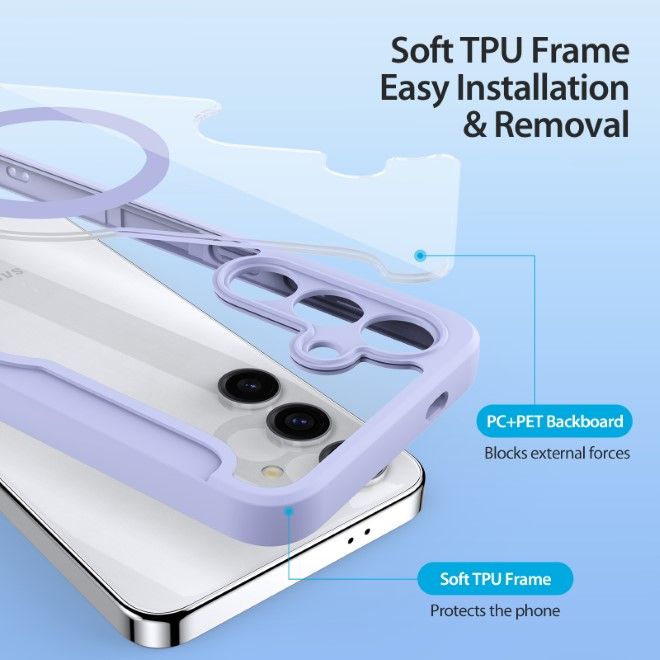 Dux Ducis - Samsung Galaxy S24+ Hülle - Leder Bookcover - Skin X Pro Series - purpur