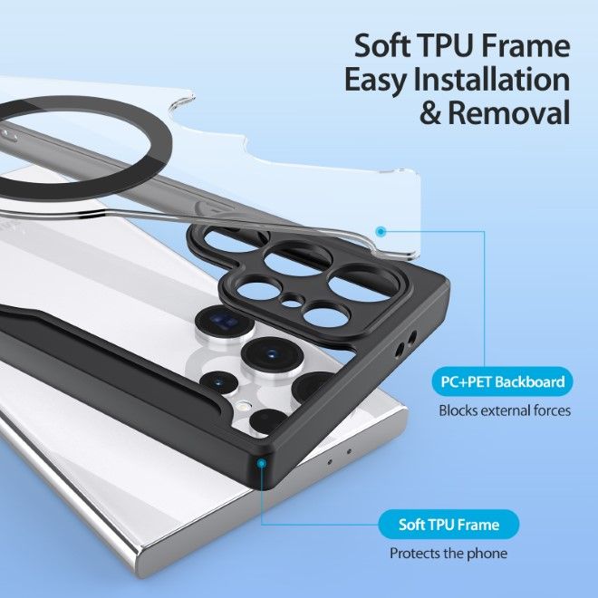 Dux Ducis - Samsung Galaxy S24 Ultra Hülle - Leder Bookcover - Skin X Pro Series - schwarz