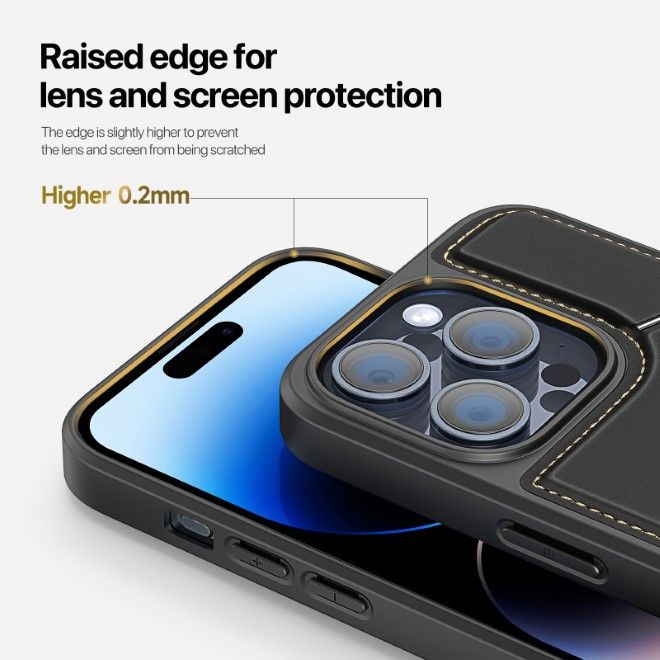 Dux Ducis - iPhone 14 Pro Max Hülle - PC und TPU Hardcase - Rafi II Mag Series - schwarz