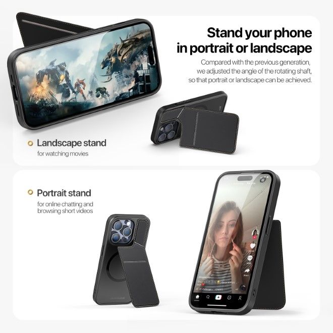 Dux Ducis - iPhone 13 Pro Hülle - PC und TPU Hardcase - Rafi II Mag Series - schwarz