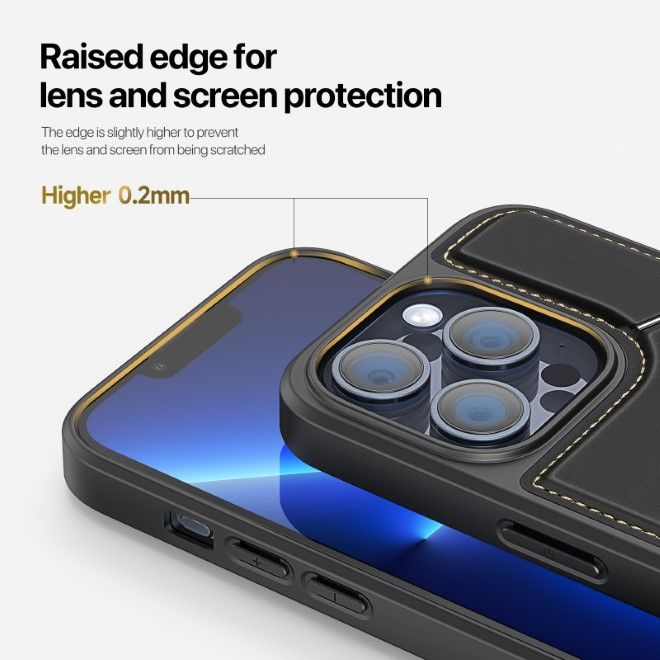 Dux Ducis - iPhone 13 Pro Hülle - PC und TPU Hardcase - Rafi II Mag Series - schwarz