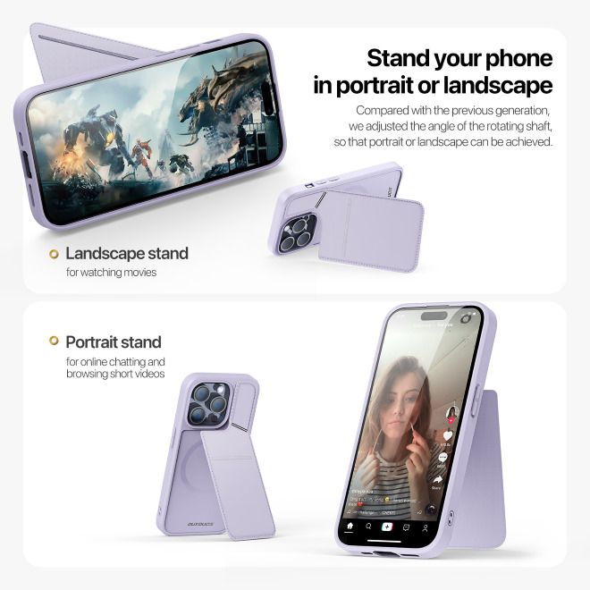 Dux Ducis - iPhone 13 Pro Max Hülle - PC und TPU Hardcase - Rafi II Mag Series - purpur