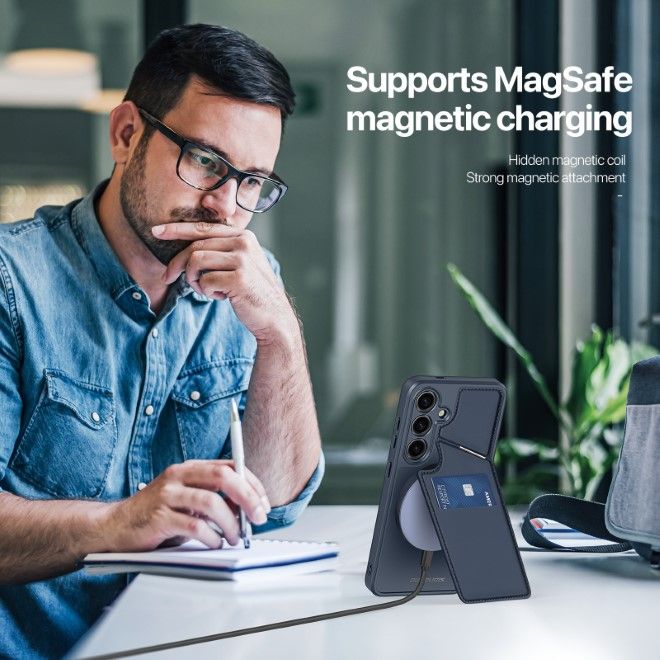 Dux Ducis - Samsung Galaxy S24+ Hülle - PC und TPU Hardcase - Rafi II Mag Series - blau