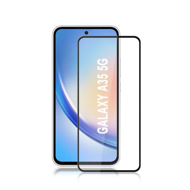 Samsung Galaxy A35 5G / A55 5G Panzerglas 2.5D Full Cover - Full Glue Displayschutz (0.33 mm) - schwarz