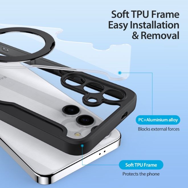 Dux Ducis - Samsung Galaxy S24 Hülle - Leder Bookcover mit Standfunktion - Skin X Pro Series - schwarz