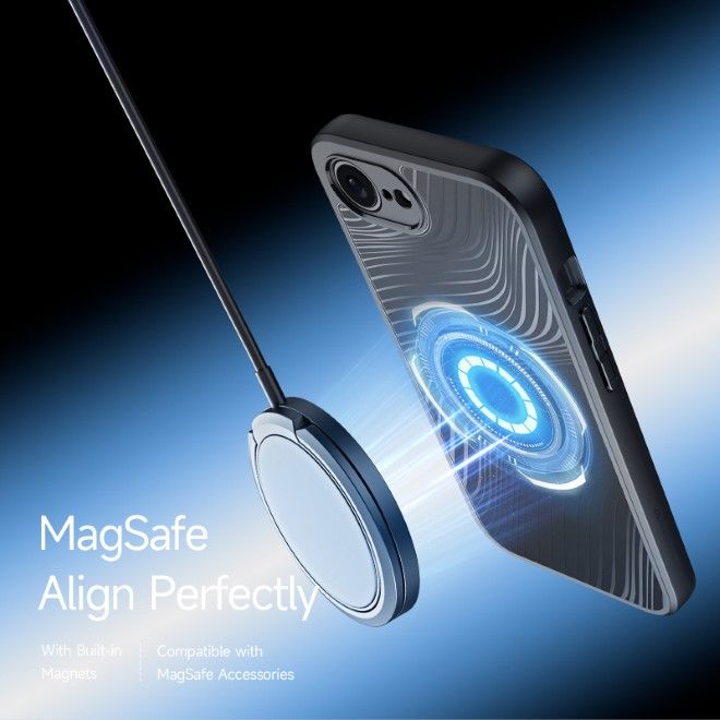 Dux Ducis - iPhone 16e Hülle - Hardcase - MagSafe - Aimo Mag Series - schwarz