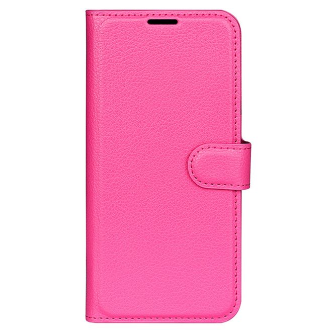 Sony Xperia 1 VI Handy Hülle - Litchi Leder Bookcover Series - rosa