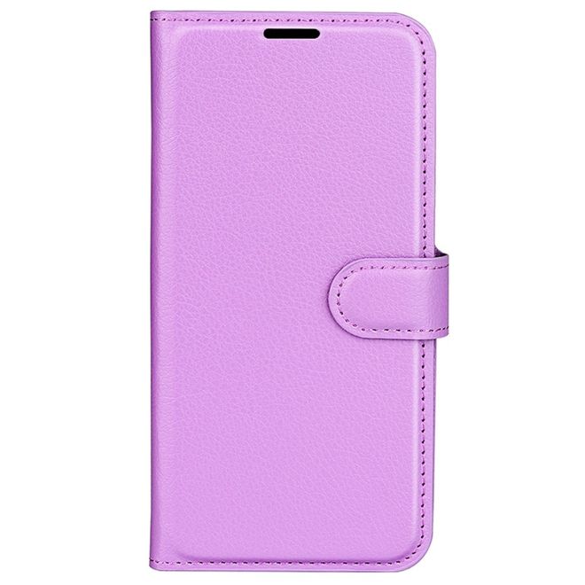 Sony Xperia 1 VI Handy Hülle - Litchi Leder Bookcover Series - purpur