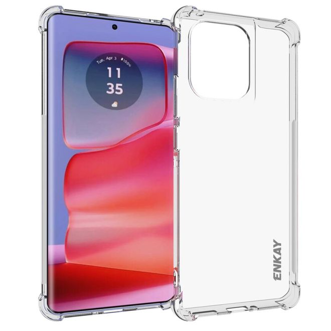 Enkay - Motorola Edge 50 Pro Hülle - Softcase TPU Series - transparent