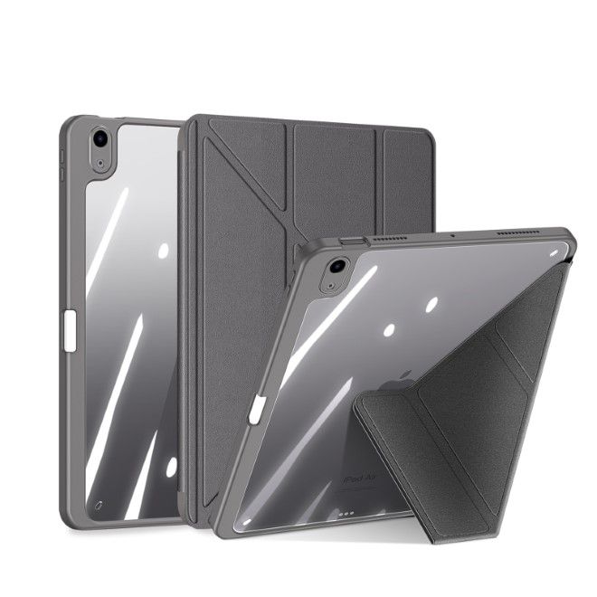Dux Ducis - iPad Air 11 (2025/2024/2022/2020) Hülle - Leder Bookcover - Magi Series - grau