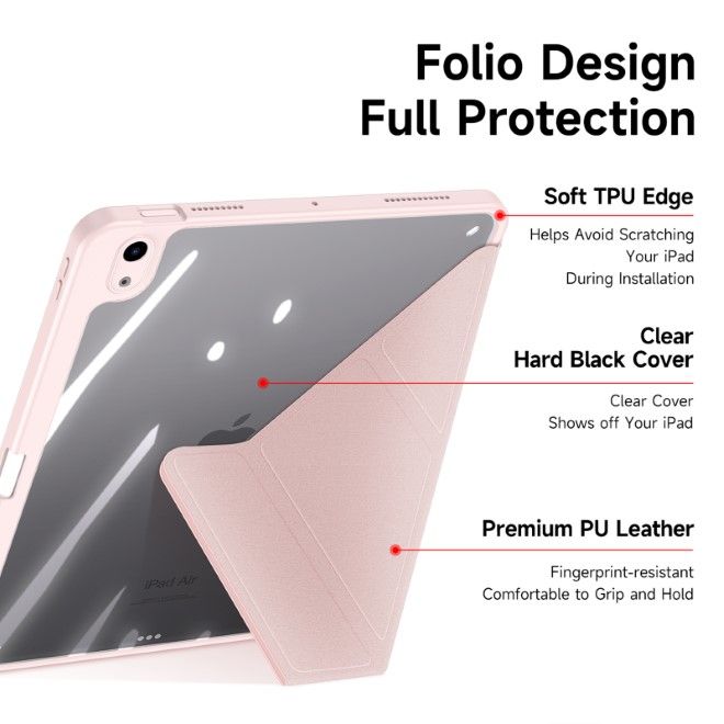 Dux Ducis - iPad Air 11 (2025/2024/2022/2020) Hülle - Leder Bookcover - Magi Series - pink