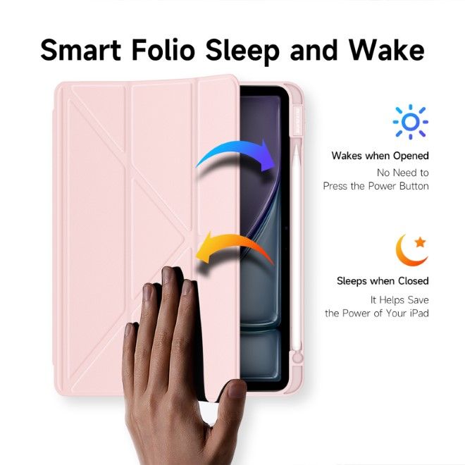 Dux Ducis - iPad Air 11 (2025/2024/2022/2020) Hülle - Leder Bookcover - Magi Series - pink