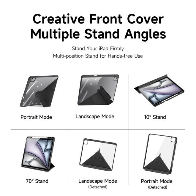 Dux Ducis - iPad Air 13 (2025/2024) / iPad Pro 12.9 (2022/2021/2020) Hülle - Leder Bookcover - Magi Series - schwarz