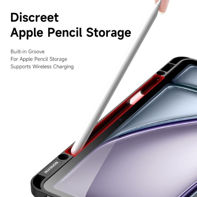 Dux Ducis - iPad Air 13 (2025/2024) / iPad Pro 12.9 (2022/2021/2020) Hülle - Leder Bookcover - Magi Series - schwarz