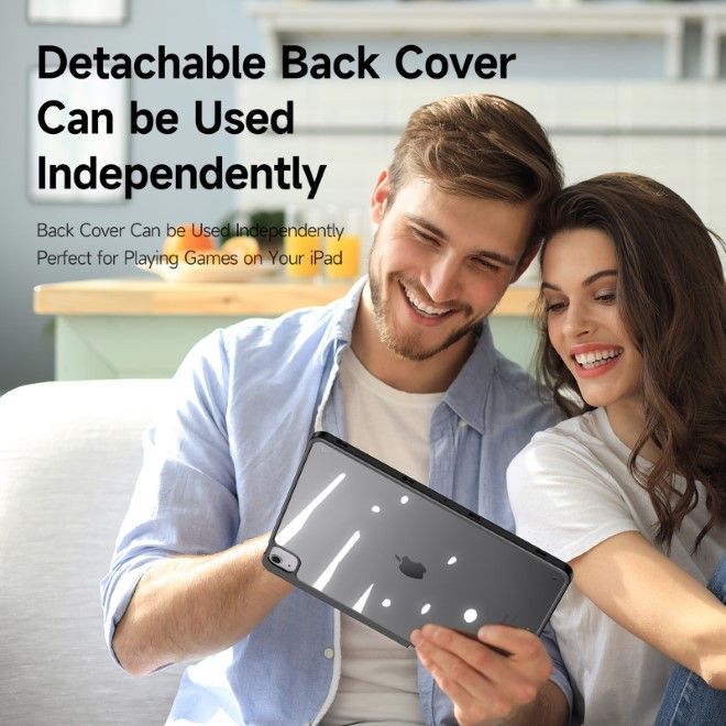 Dux Ducis - iPad Air 13 (2025/2024) / iPad Pro 12.9 (2022/2021/2020) Hülle - Leder Bookcover - Magi Series - schwarz