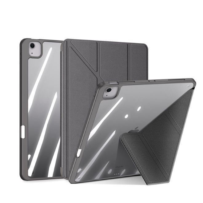 Dux Ducis - iPad Air 13 (2025/2024) / iPad Pro 12.9 (2022/2021/2020) Hülle - Leder Bookcover - Magi Series - grau