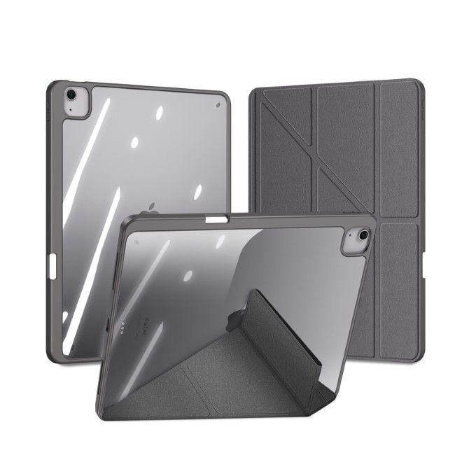 Dux Ducis - iPad Air 13 (2025/2024) / iPad Pro 12.9 (2022/2021/2020) Hülle - Leder Bookcover - Magi Series - grau