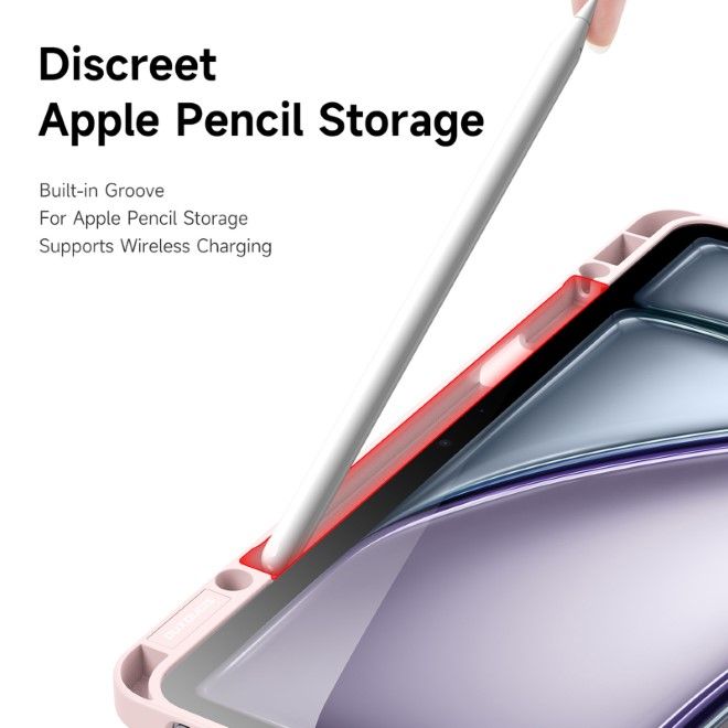 Dux Ducis - iPad Air 13 (2025/2024) / iPad Pro 12.9 (2022/2021/2020) Hülle - Leder Bookcover - Magi Series - pink