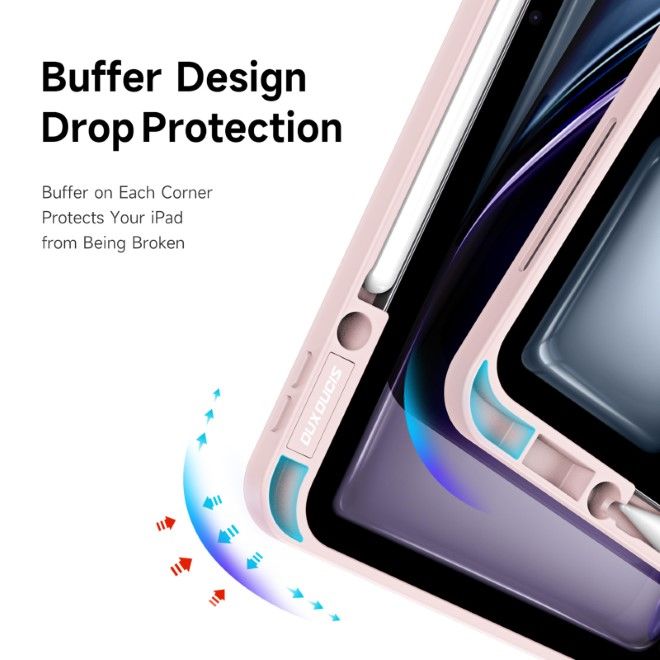 Dux Ducis - iPad Air 13 (2025/2024) / iPad Pro 12.9 (2022/2021/2020) Hülle - Leder Bookcover - Magi Series - pink