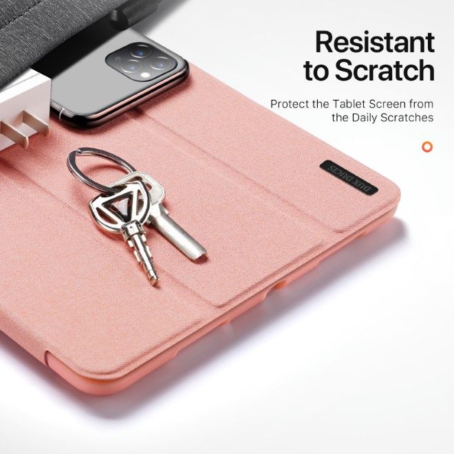 Dux Ducis - iPad Air 13 (2025/2024) Hülle - Leder Smart Flip Case - Domo Series - rosa