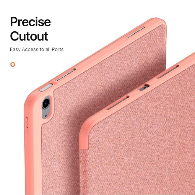Dux Ducis - iPad Air 13 (2025/2024) Hülle - Leder Smart Flip Case - Domo Series - rosa