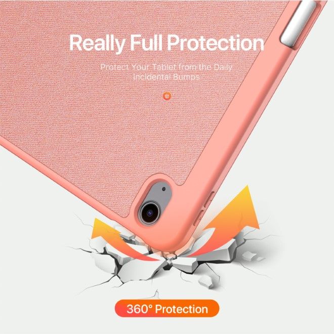 Dux Ducis - iPad Air 13 (2025/2024) Hülle - Leder Smart Flip Case - Domo Series - rosa