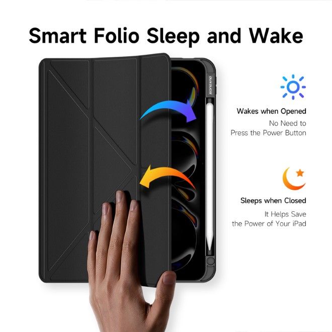 Dux Ducis - iPad Pro 11 (2024) Hülle - Leder Bookcover - Magi Series - schwarz