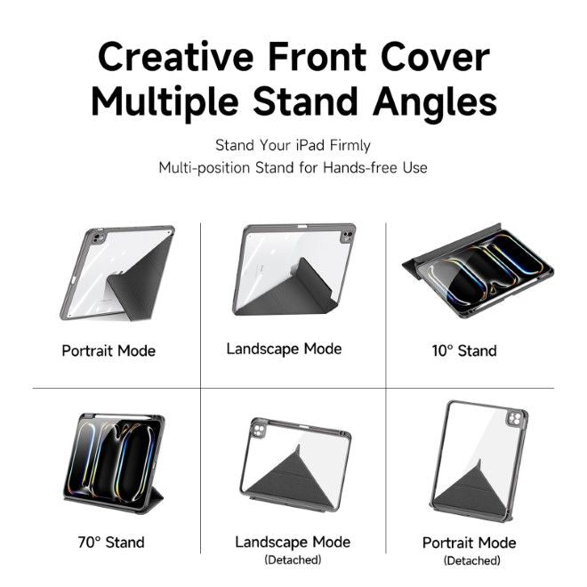 Dux Ducis - iPad Pro 11 (2024) Hülle - Leder Bookcover - Magi Series - grau