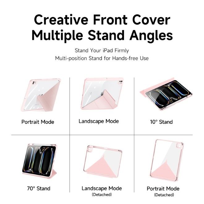 Dux Ducis - iPad Pro 11 (2024) Hülle - Leder Bookcover - Magi Series - rosa