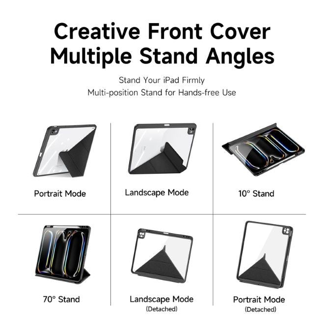 Dux Ducis - iPad Pro 13 (2024) Hülle - Leder Bookcover - Magi Series - schwarz