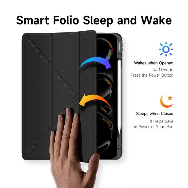 Dux Ducis - iPad Pro 13 (2024) Hülle - Leder Bookcover - Magi Series - schwarz