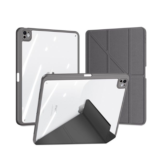Dux Ducis - iPad Pro 13 (2024) Hülle - Leder Bookcover - Magi Series - grau